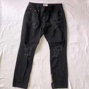 DONATED Cropped Torn Jeans